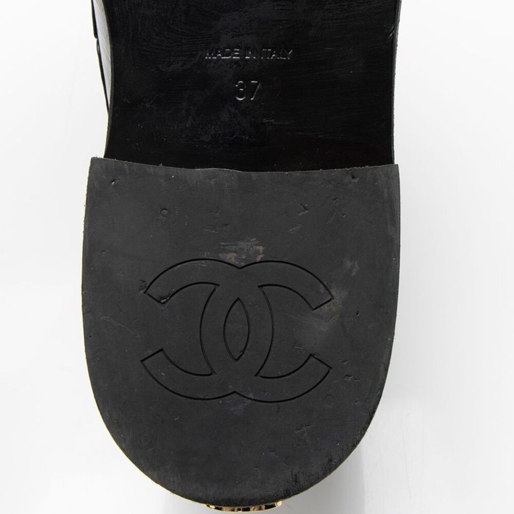 Chanel Calfskin Enamel Charms Loafers - Size 7 / 37 - Picture 8 of 8